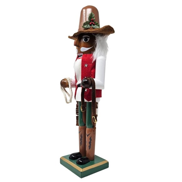 14" Ethnic Cowboy Nutcracker, Christmas Decor - Picture 2 of 4